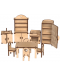 Set de asamblat din lemn Woody - Mobilier pentru papusi, 346 piese - 4t