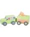 Set de joaca din lemn  Orange Tree Toys - Căruță de fermă cu cal - 2t