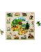 Puzzle 2 in 1 din lemn pentru copii Pino - Animale de padure, 33  piese - 3t