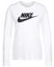 Bluză pentru femei Nike - Sportswear LS, albă - 1t