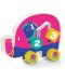 Jucărie din lemn Acool Toy - Elefant pe roți, roz - 1t