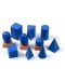 Set de joacă din lemn Smart Baby - Albastru Geometric Solids, 10 piese - 3t