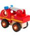 Jucarie din lemn Small Foot - Camion de pompiere, rosie - 2t