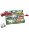 Puzzle din lemn, cu manere Melissa & Doug - Vehicule - 2t