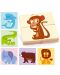Puzzle din lemn pentru copii Toi World - Animale, 24 piese - 2t