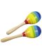 Instrumente muzicale pentru copii din lemn Goki - Maracas colorate - 1t
