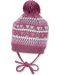 Căciulă tricotată pentru copii Sterntaler - Cu inimioare, 49 cm, 12-18 luni, roz închis - 1t
