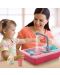 Chiuvetă de bucătărie pentru copii Raya Toys - Cu apă curentă și accesorii, roz - 2t
