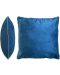 Pernă decorativă Aglika - Lux, 45 x 45 cm, catifea, albastru - 1t