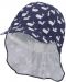Palarie pentru copii cu vizor si protectie UV 50+ Sterntaler - Cu balene, 47 cm, 9-12 luni - 1t