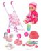 Papusa pentru copii Sonne - cu accesorii și cărucior de păpuși - 1t