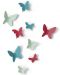 Decor pentru perete Umbra - Mariposa, 9 fluturi, multicolor - 1t