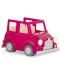 Jucarie pentru copii Battat Li'l Woodzeez - Masina, roz, cu valiza - 1t