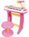 Pian cu scaun si microfon pentru copii  Baoli Melody, 31 clape, roz - 1t