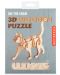 Puzzle 3D din lemn  Kikkerland din 15 piese - pisică - 4t