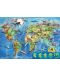 Puzzle pentru copii Educa din 150 de piese - Harta lumii cu dinozauri - 2t