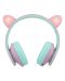 Casti pentru copii PowerLocus - P2, Ears, wireless, roz/verzi - 4t