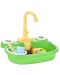 Chiuveta de bucătărie pentru copii Ntoys - Cu apă curentă și accesorii, Frog, sortiment - 1t