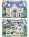 Puzzle pentrucopii Educa din 2 x 100 de piese - Casa în exterior și interior - 2t