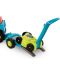 Tractor de impins pentru copii 2 in 1 Ecoiffier - Albastru, cu remorca si cositoare - 3t