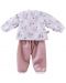 Haine pentru papausa Asi - Pijama roz cu elefanti, 43 cm - 1t