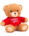 Keel Toys Keeleco - Ursuleț de pluș cu tricou roșu Thank you, 15 cm - 1t
