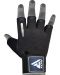 Mănuși de fitness RDX - T2 Half, negru/albastru - 2t
