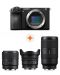 Aparat foto Sony - Alpha A6700, Black + Obiectiv Sony - E, 15mm, f/1.4 G + Obiectiv Sony - E PZ, 10-20mm, f/4 G + Obiectiv Sony - E, 70-350mm, f/4.5-6.3 G OSS - 1t