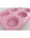 Formă de copt pentru 6 muffins Morello - Pink, 26.5 x 18.5 cm, roz - 3t