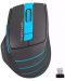 Mouse gaming A4tech - Fstyler FG30S, optic, wireless, neagra/albastra - 1t