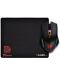 Kit gaming Thermaltake - mouse Talon Elite RGB, optică, mouse pad, negru - 1t