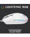 Mouse gaming Logitech - G102 Lightsync, optic, RGB, alb - 3t