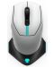 Mouse de gaming Alienware - 610M, optic, wireless, Lunar Light - 1t