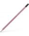 Creion de grafit Faber-Castell Grip - 2001, B, cu gumă de șters, roz - 1t