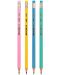 Creion grafit cu radiera Deli Comico - EC011-2B, 2B, sortiment - 2t