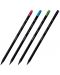 Creion grafit Adel Blackline Natural - 2B cu radiera, asortiment - 1t