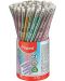 Creion grafit Maped - Glitter, HB, cu gumă de șters, asortiment - 1t