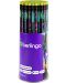 Creion grafit Berlingo - Futureal, HB, cu radieră, asortiment - 2t