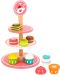 Set de joc Tooky Toy - cupcakes si deserturi din lemn pe o tava - 1t