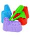 Jucării de nisip MarioInex - Paleta, spatula și formele - 4t