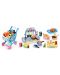 Set de joc Raya Toys - Cărucior de piață cu bucătărie, 64 de piese, albastru - 2t