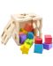 Acool Toy - Clasificator de cuburi din lemn cu forme geometrice - 1t