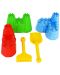 Jucării de nisip MarioInex - Paleta, spatula și formele - 3t