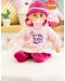 Bayer First Words Păpușă interactivă pentru bebeluși - Rochie roz cu șoricel, 38 cm - 2t