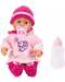 Bayer First Words Păpușă interactivă pentru bebeluși - Rochie roz cu șoricel, 38 cm - 1t