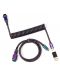 Cablu pentru tastatură Keychron - Premium Rainbow Plated Black, USB-C/USB-C, negru - 1t