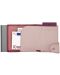 Husa pentru carduri C-Secure - Portofel cu buzunar pentru monede, roz și violet - 3t