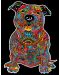Tablou de colorat ColorVelvet - Pitbull, 29,7 x 21 cm - 1t