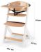 Scaun de masa pentru copii KinderKraft - ENOCK de lemn/picioare albe - 11t
