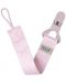 Clemă pentru suzetă cu panglică Lovi - Baby Shower, roz - 1t